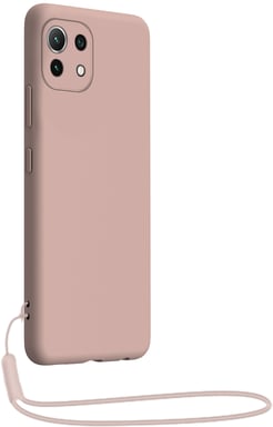Cover in silicone per Xiaomi Mi 11 5G con cinturino da polso abbinato