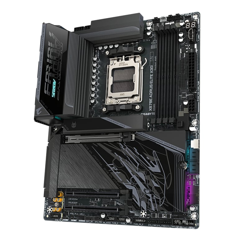 Gigabyte X870E AORUS ELITE X3D X870 AM5 ATX DDR5 - vue 5