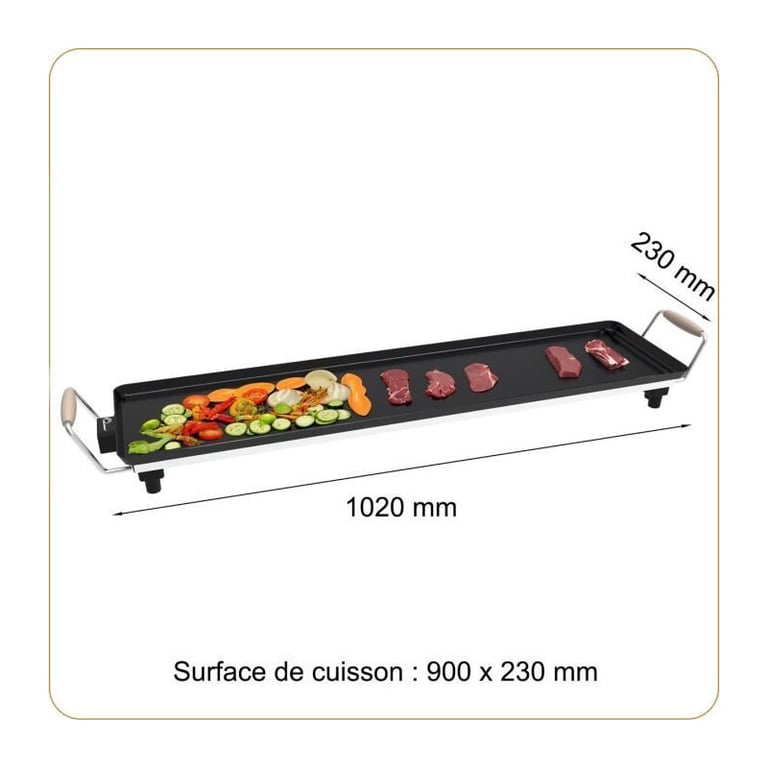 Plancha Électrique LITTLE BALANCE 8742 – 2000W Surface 90x23cm - vue 6
