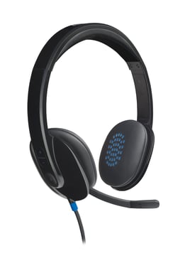 Logitech H540 USB Computer Headset Avec un son haute définition et des commandes sur l'oreillette