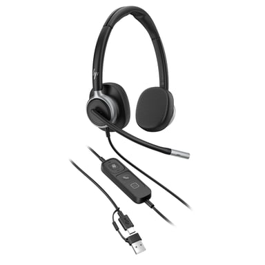 HP Poly Micro-casque filaire USB binaural Mission 625 (en vrac) - Neuf Noir - vue 2