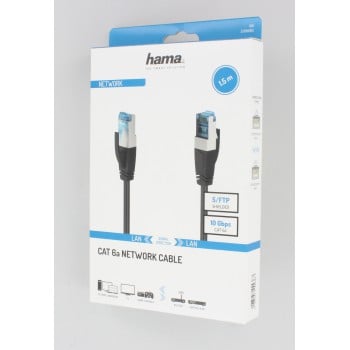 Hama 00200680 cavo di rete nero 1,5 m Cat6a S/FTP (S-STP)