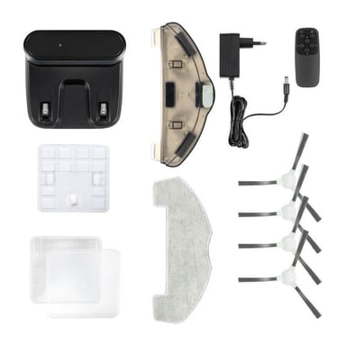 Aspirateur robot laveur connecté - LIVOO - DOH145 WASH'UP - 1000 Pa - 70 min - 2 réservoirs - Noir