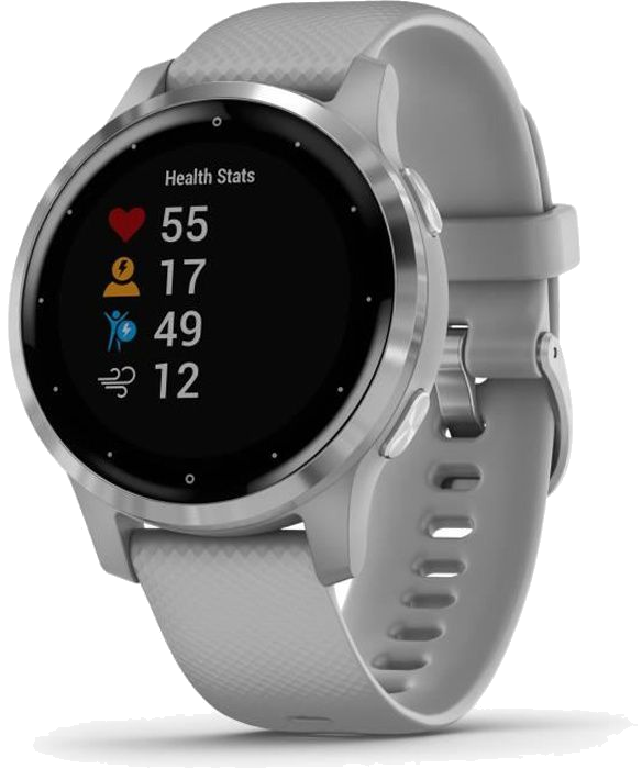 GARMIN Vivoactive 4S - Montre connectée GPS multisports - Silver Powder Grey