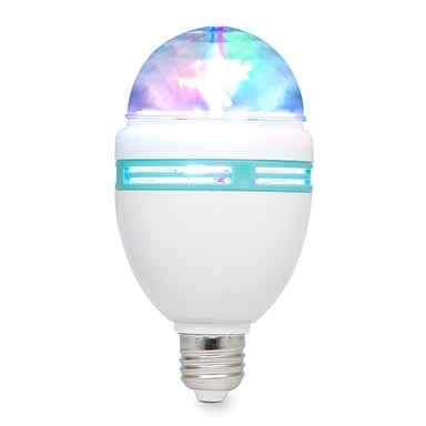 Nirvana Mini Lámpara LED Rojo, verde y azul, 3W, Auto 3 LEDs con efecto giratorio E27, vida 50000h, WE
