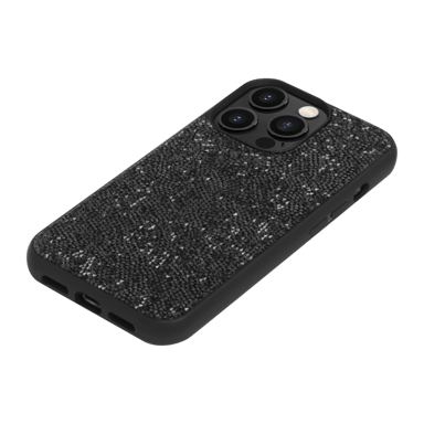 Custodia Bling Strass per Apple iPhone 14 Pro, nero notte