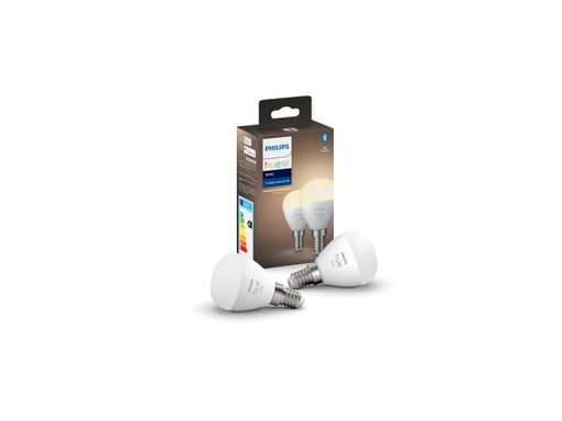 Pack x2 bombillas conectadas Philips Hue White E14 Sphere Luster 5.5W