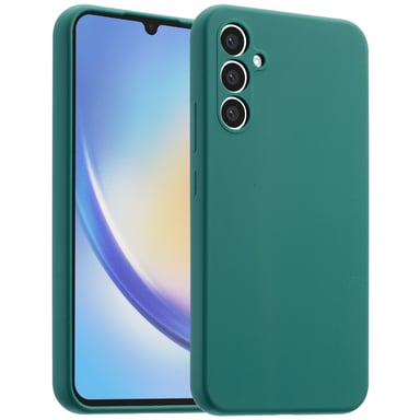 Accezz Coque Liquid Silicone pour Samsung Galaxy A34 (5G) - Vert foncé
