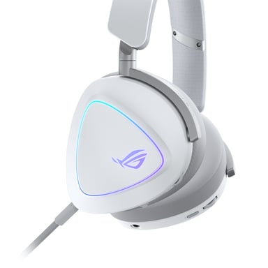 Asus ROG Delta II Casque Avec fil &sans fil Arceau Gaming USB Type-C Blanc - vue 2