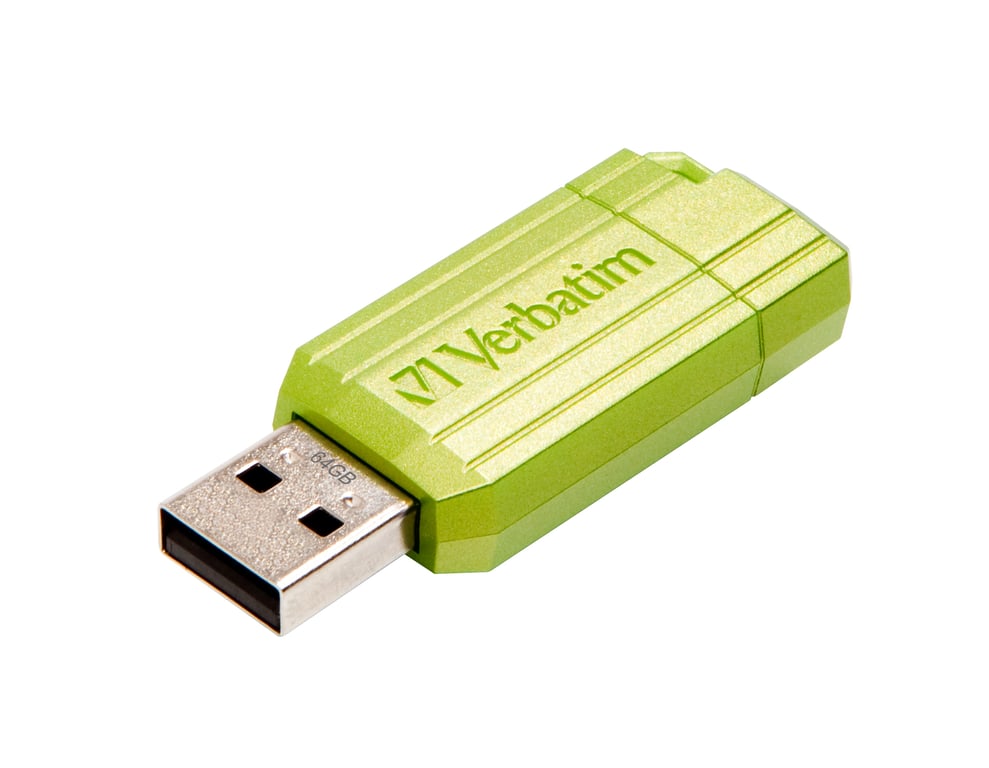 Verbatim Store n Go Pinstripe USB 2.0 Eucalyptus Green 64GB - USB-Stick - 64 GB lecteur USB flash 64 Go USB Type-A Bleu - Neuf
