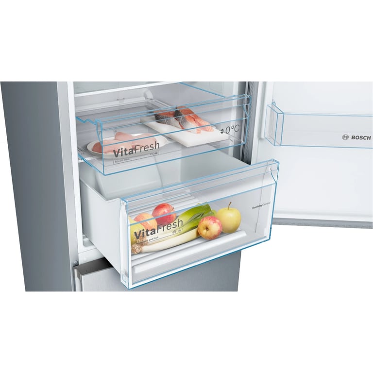 Bosch KGN36VIDB réfrigérateur congélateur Pose libre 326 Acier inoxydable - vue 3