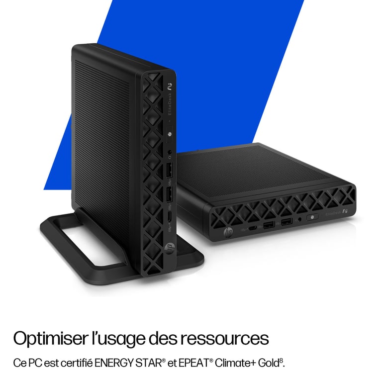 HP EliteDesk 8 G1a Next Gen AI PC Ryzen AI 7 350 2 GHz RAM AZERTY - vue 3