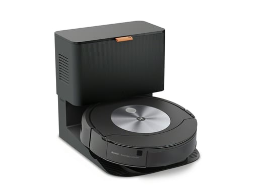 iRobot Roomba Combo j7+ robot aspirateur Sac à poussière Noir, Acier inoxydable