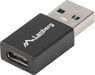 Lanberg AD-UC-UA-01 changeur de genre de câble USB 3.0 Type A USB 3.0 Type C Noir