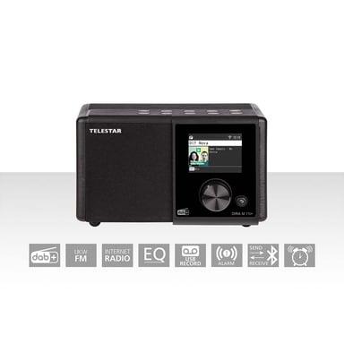 Telestar DAB+ / FM / Internet / Bluetooth Radio Multifunción Compacta DIRA M11i+ Negro