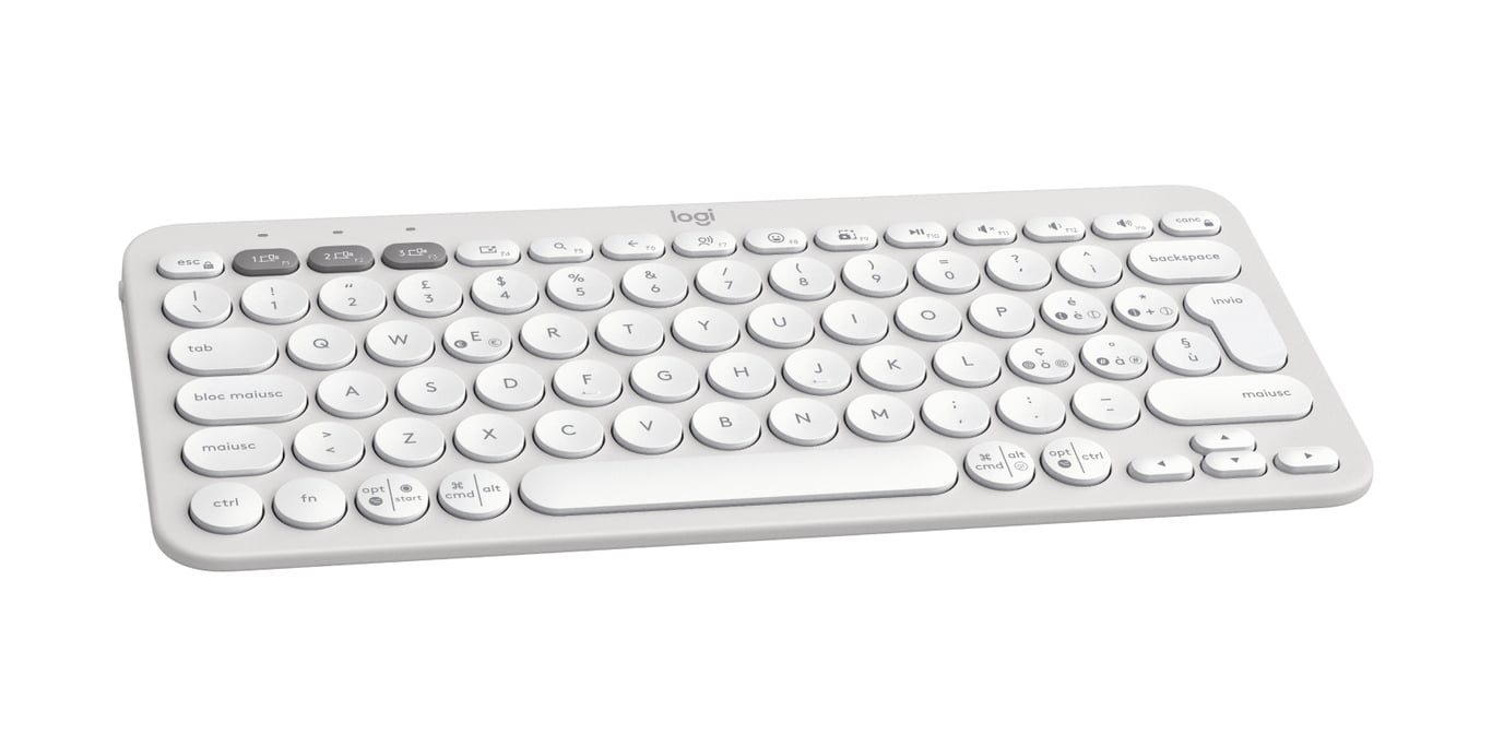 Clavier Logitech K380s QWERTY Italien Bluetooth - vue 3