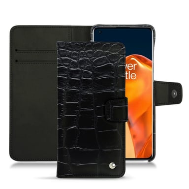 Housse cuir OnePlus 9 Pro - Rabat portefeuille - Noir - Cuirs spéciaux
