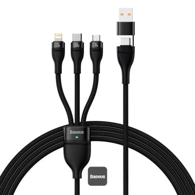 Baseus CASS030101 Cavo USB 1,2 m USB A/USB C USB C/Micro-USB B/Lightning Black
