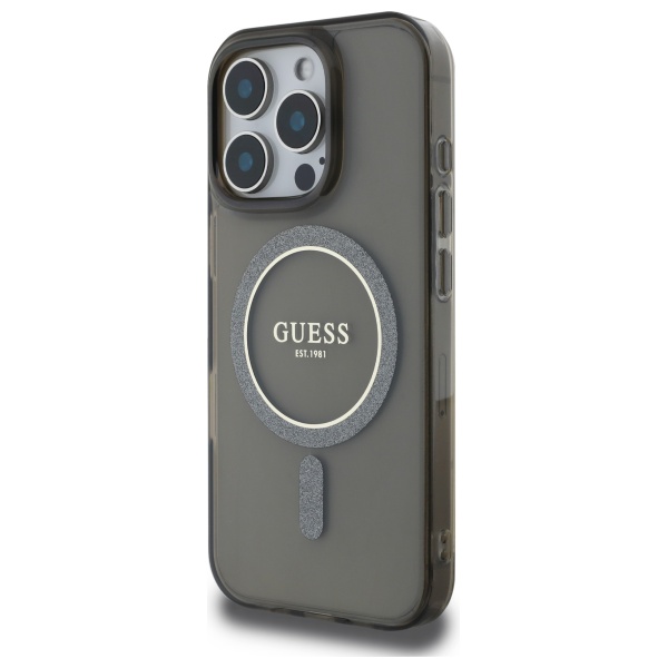 Guess Coque pour iPhone 16 Pro Max MagSafe avec Cercle Pailleté - vue 2