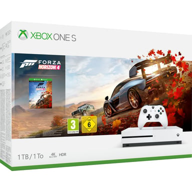 Microsoft Xbox One S 1TB + Forza Horizon 4 1000 Go Wifi Blanc