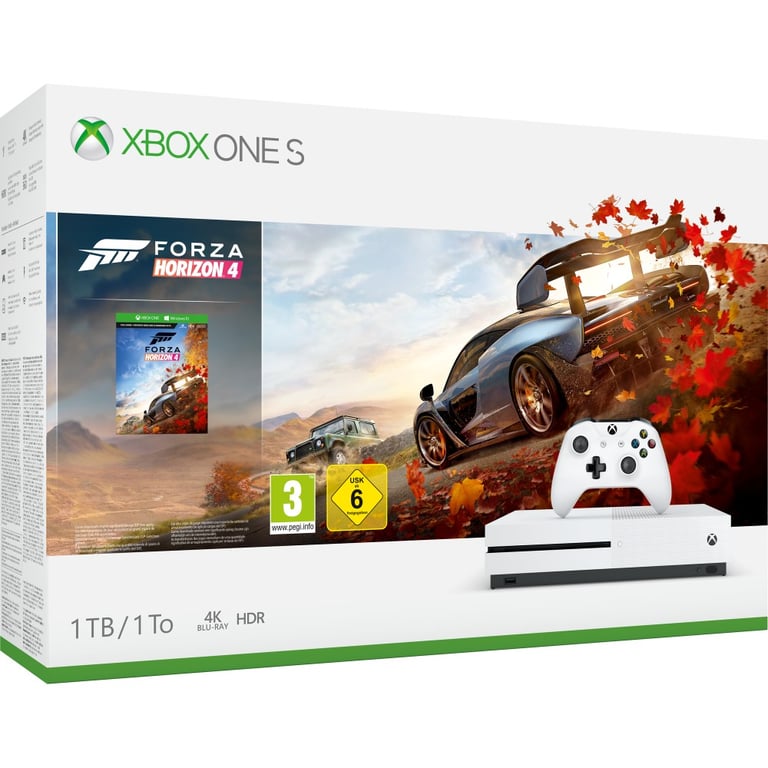 Microsoft Xbox One S 1TB + Forza Horizon 4 1000 Go Wifi Blanc - Microsoft