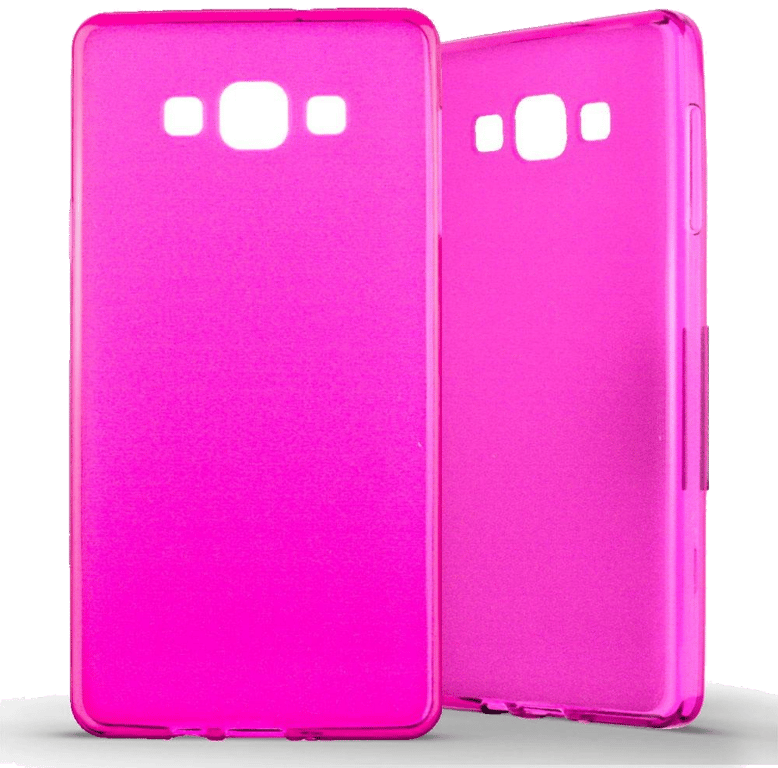 Coque silicone unie compatible Givré Rose Samsung Galaxy A7 2015