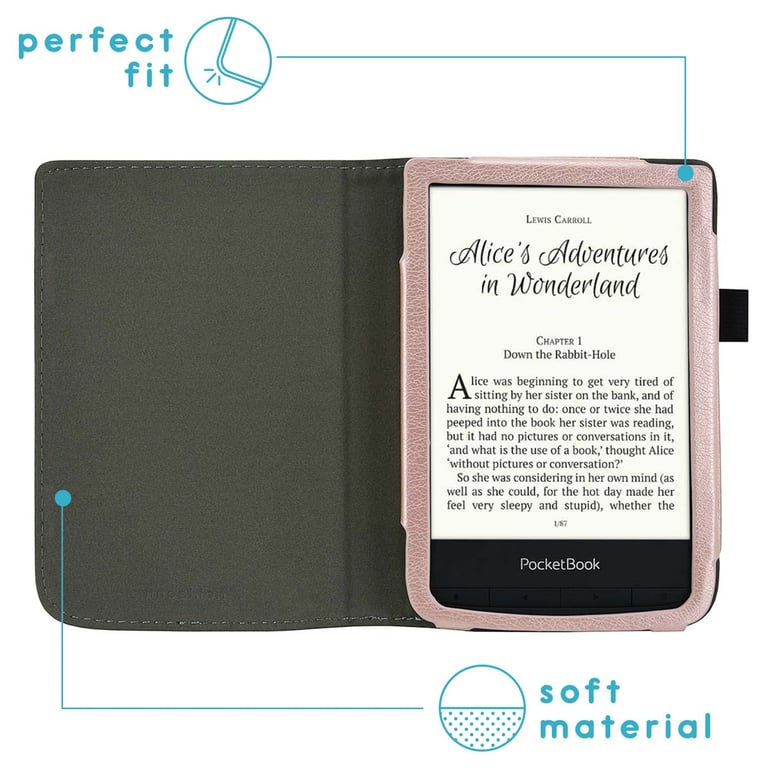 imoshion Étui de liseuse portefeuille en cuir végan pour Pocketbook Touch Lux 5 / HD 3 / Basic Lux 4 / Vivlio Lux 5 Neuf - vue 3