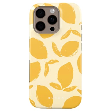 Burga Funda MagSafe para iPhone 16 Pro Elegante Motivo Lemon Tart Amarillo