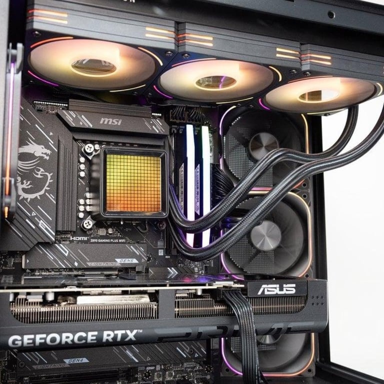 PC de bureau PcCom Ultimate Intel Core Ultra 9 2TB SSD RTX 5080 Windows 11 Pro - vue 4