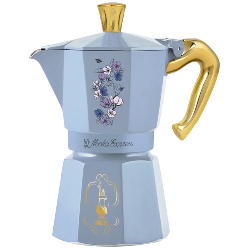 Cafetière Italienne Bialetti Moka Express Bridgerton 6 Tasses – Aluminium, Bleu Pastel - vue 3