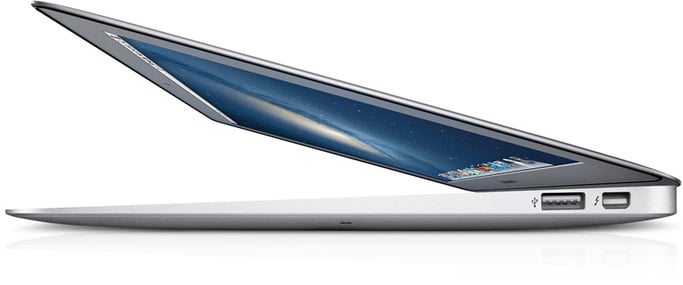 MacBook Air Core i5 (2012) 11.6', 1.7 GHz 128 Go 4 Go  HD Graphics 4000, Argent - AZERTY