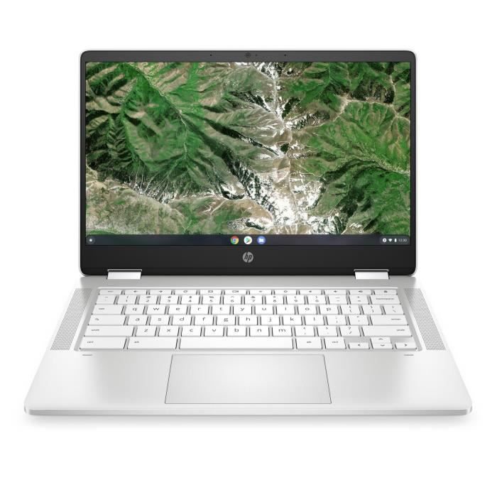 HP Chromebook x360 14a-ca0057nf N5030 35,6 cm (14") Écran tactile Full HD  Intel® Pentium® Silver 8 Go LPDDR4-SDRAM 64 Go eMMC Wi-Fi 5 (802.11ac)  ChromeOS Blanc - HP