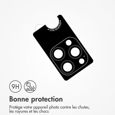 imoshion Protection d'objectif d'appareil photo (pack de 2) pour Apple iPhone 17 Pro / 17 Pro Max - Noir