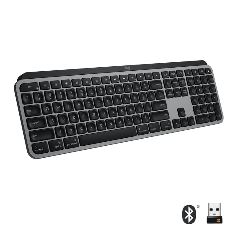 Logitech MX Keys f/ Mac clavier RF sans fil + Bluetooth AZERTY Français Gris