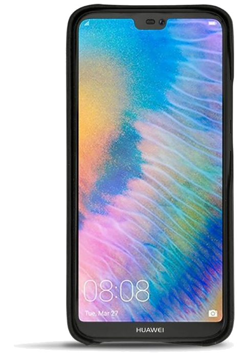 Coque cuir Huawei P20 Lite - Coque arrièreNoir