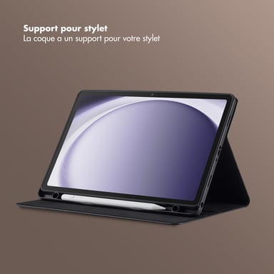 Selencia Coque tablette Riva pour Samsung Galaxy Tab A9 Plus - Noir