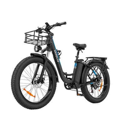 Ridstar MN26 Bicicleta Eléctrica - Motor 750W Batería 48V20Ah Ruedas 26 Pulgadas Freno de Disco Mecánico - Negro