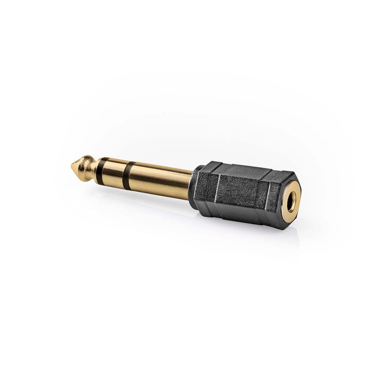 Adaptateur Audio Droit Jack 6.35mm Mâle vers Jack 3.5mm Femelle / Or Neuf - vue 8