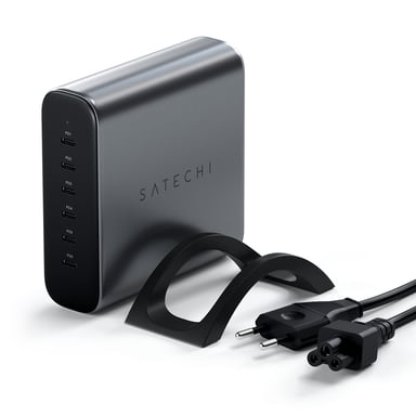 Satechi Cargador GaN PD de 6 puertos USB-C de 200 W Gris oscuro
