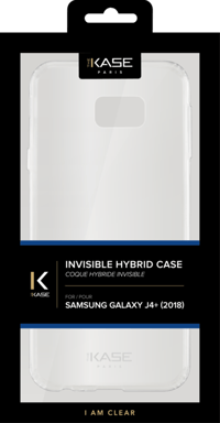 Samsung Galaxy J4+ 2018 Custodia ibrida invisibile, trasparente