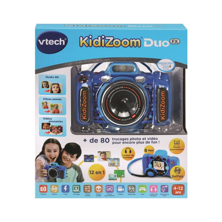 VTech KidiZoom Duo FX Appareil Photo Numérique Enfant Photo Selfie Vidéo Écran Couleur Studio BD Filtres et Effets Rigolos Cadeau Enfant de à Contenu en Français - vue 5