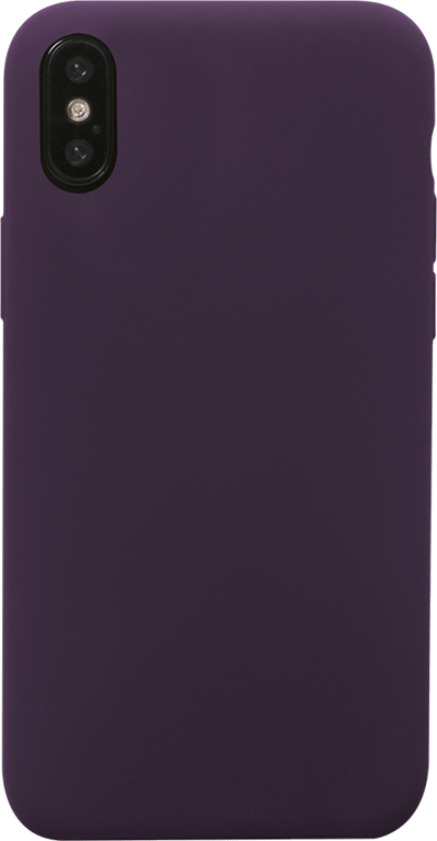 Coque Silicone SoftTouch Aubergine pour iPhone X/XS Bigben