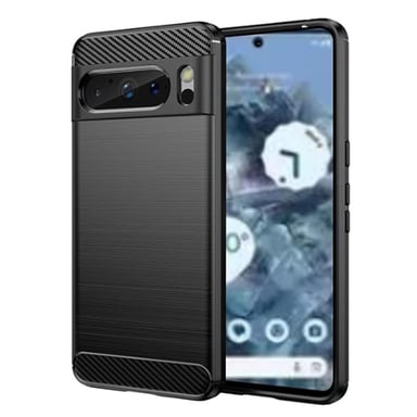 Google Pixel 8 Pro 5G coque style carbone noir