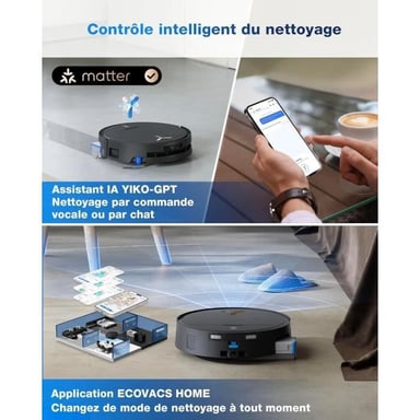 Aspiradora Robot Lava-Suelos Deebot X9 PRO OMNI Negro Ecovacs