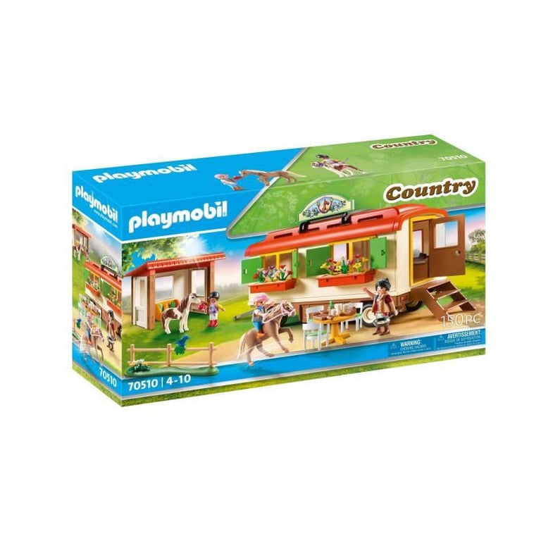 Box De Poney Et Roulotte Country 70510 Playmobil La Boîte - vue 6