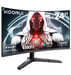 KOORUI 24E6CA Écran PC Jeu - 24 pouces R1500 Courbe Résolution Full HD Fréquence Rafraîchissement 180Hz Réponse 1MS Dalle VA - Rouge Noir