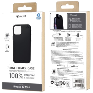 Muvit For Change Recycletek Souple Noire: Iphone 12 Mini