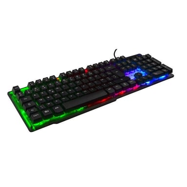 The G-Lab Keyz Neon teclado Juego USB AZERTY Francés Negro