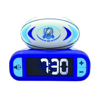 Sveglia digitale con luce ed effetti sonori del pallone da rugby 3D