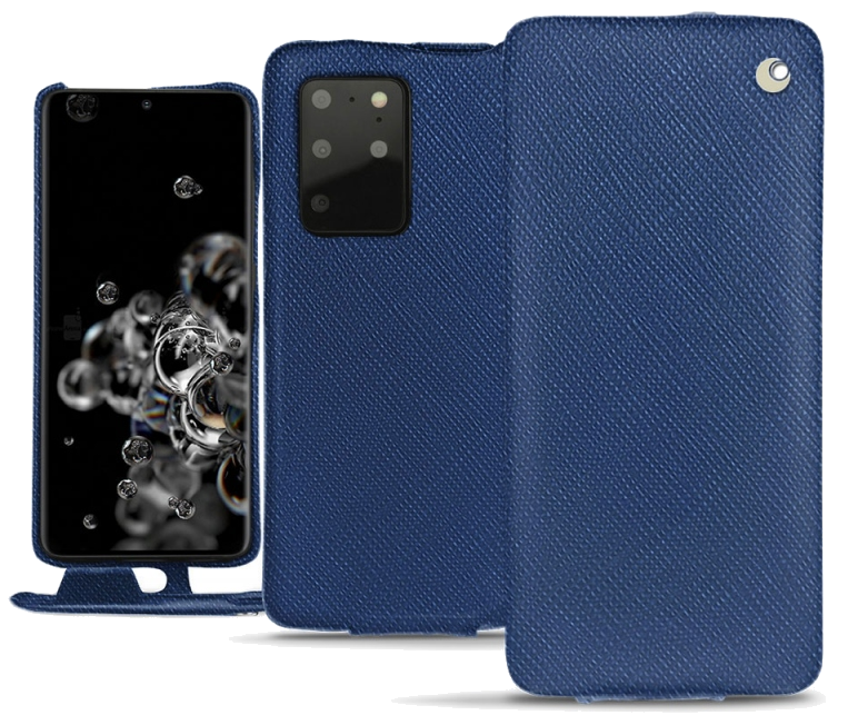 Housse cuir Samsung Galaxy S20+ 5G - Rabat verticalBleu